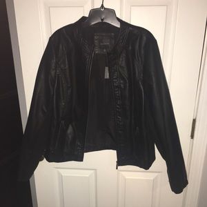 Never worn faux leather jacket